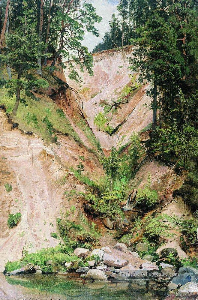 falaise 1893 paysage classique Ivan Ivanovitch Peintures à l'huile